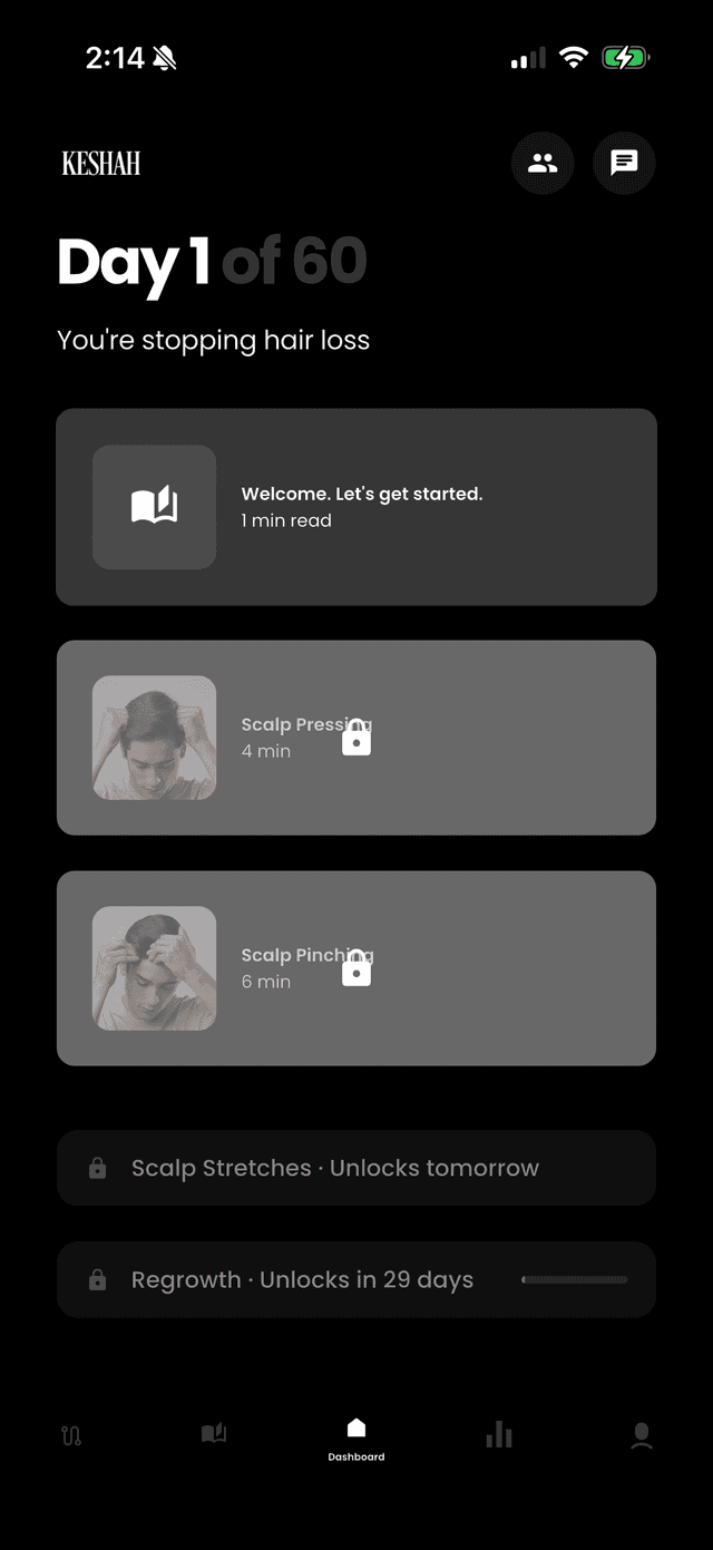 KESHAH app — Day 1 of 60